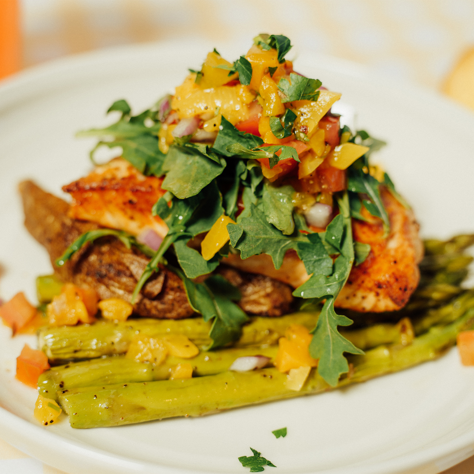Pan Seared Salmon alla Pesca