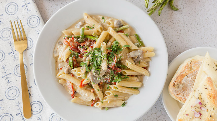 Creamy Mushroom and Asparagus